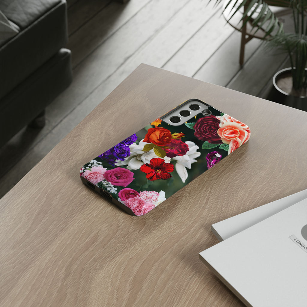 Vintage Mixed Roses Phone Case | Floral Tough Case