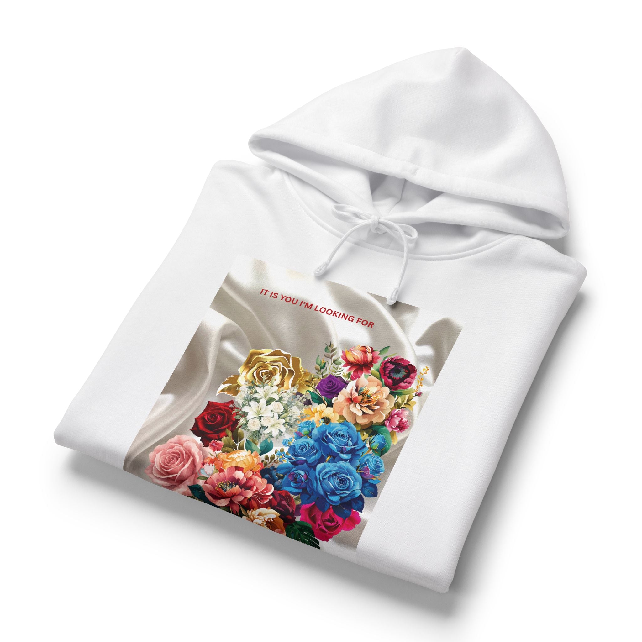 Floral Silk-Front & Back Hoodie — Vibrant Bouquet Graphic Women’s Hoodie