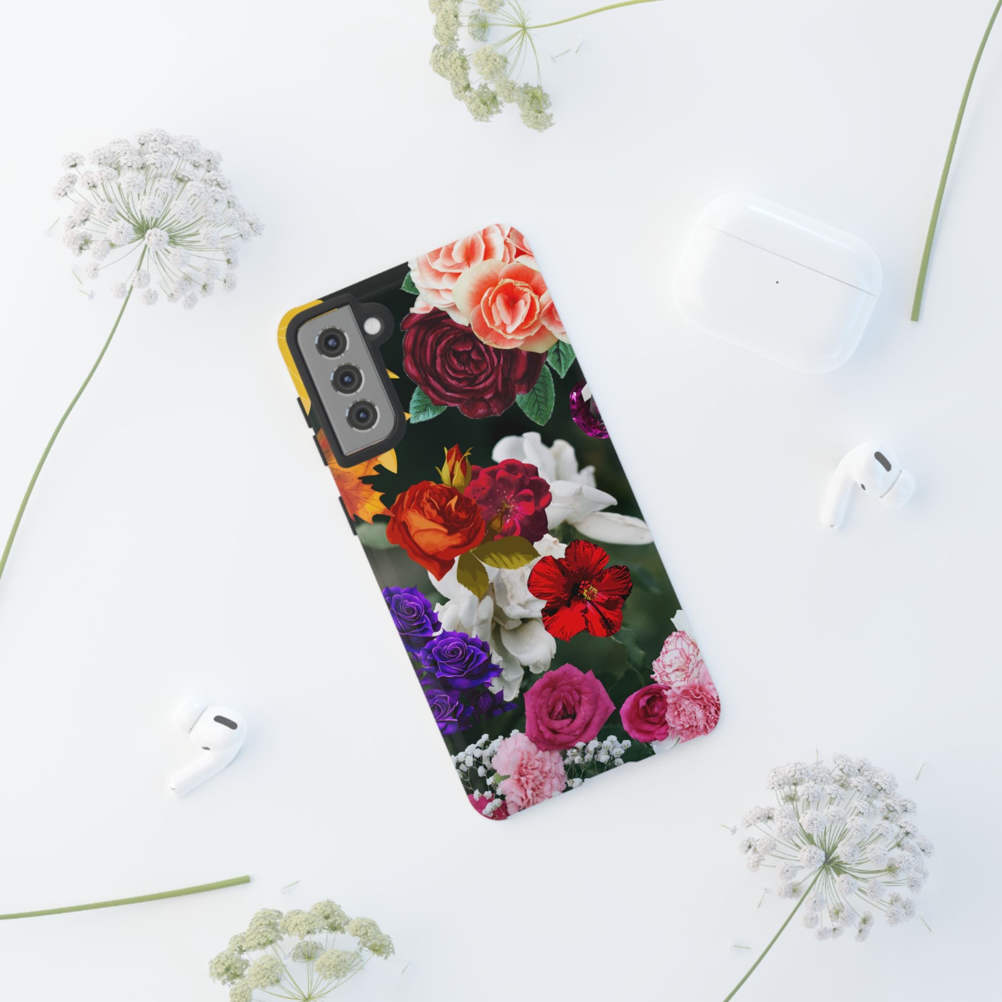 Vintage Mixed Roses Phone Case | Floral Tough Case