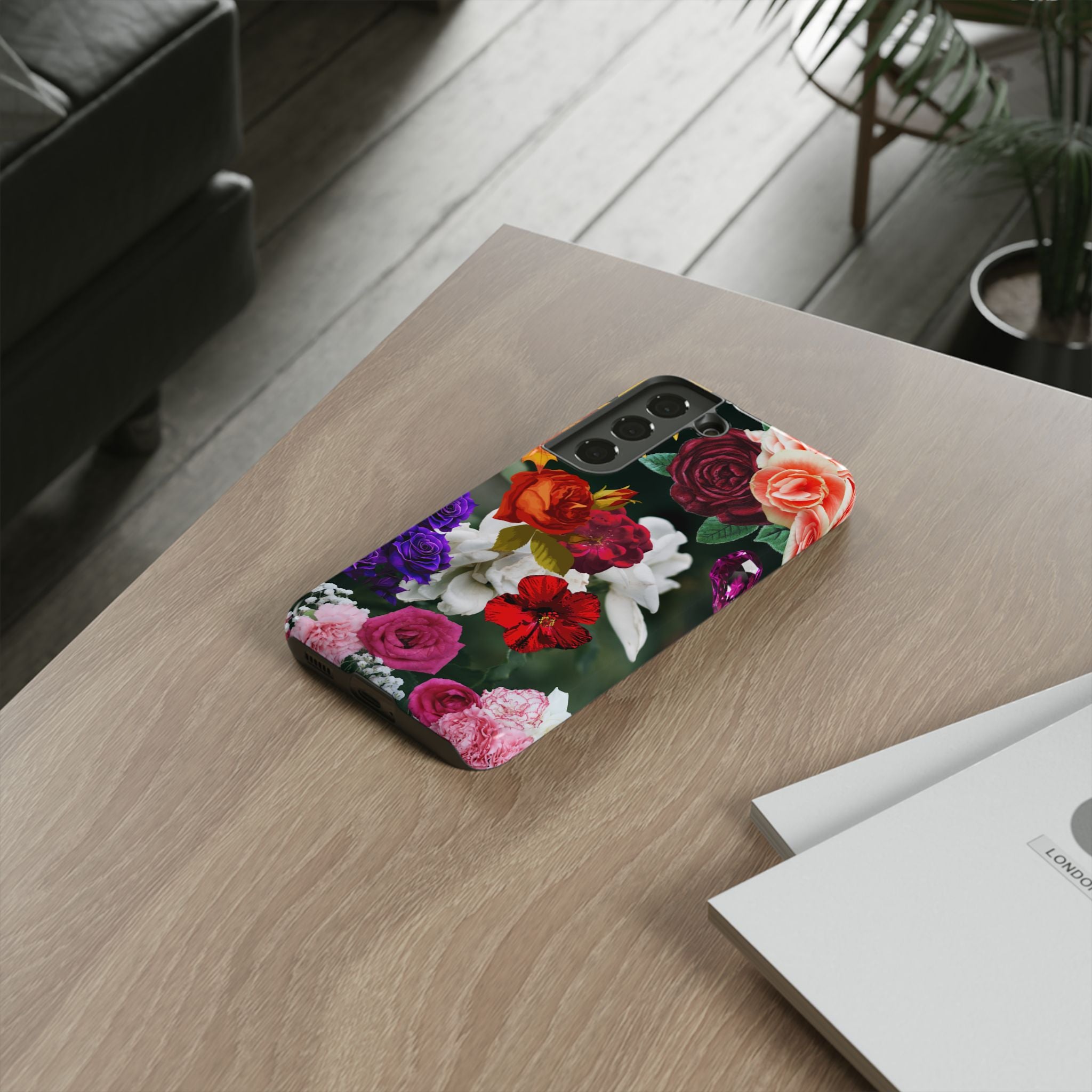 Vintage Mixed Roses Phone Case | Floral Tough Case