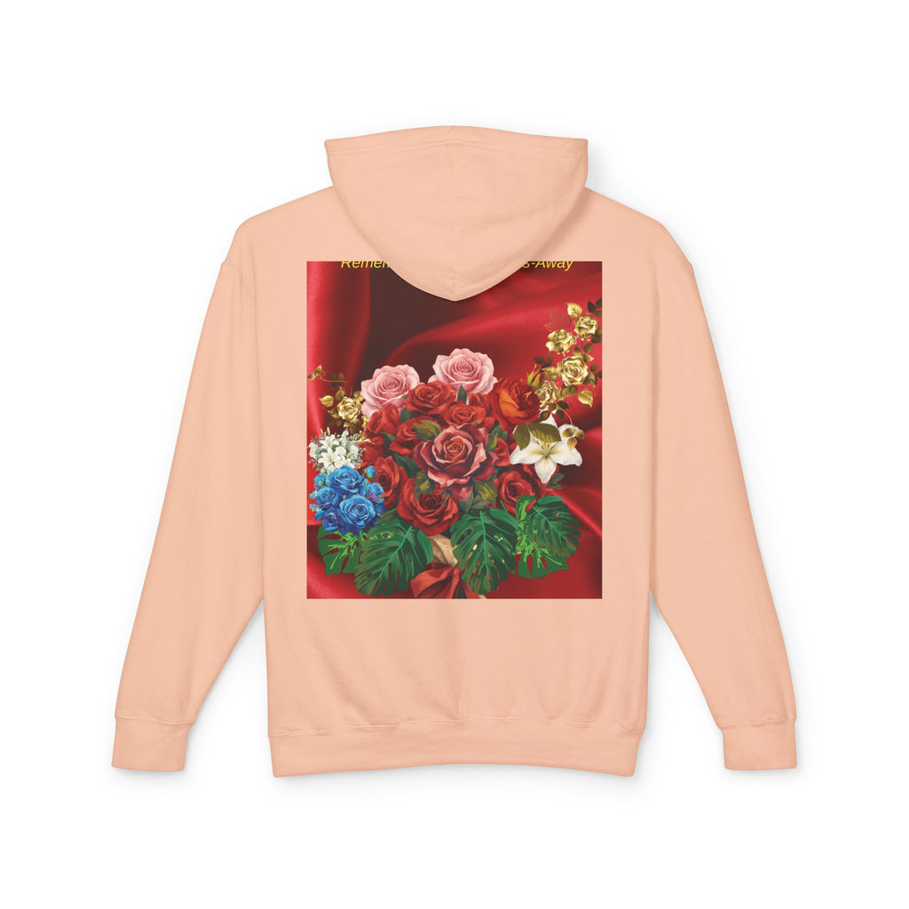 Floral Bouquet Hoodie — "Remember... I'm Just a Kiss-Away" Inspirational Floral Pullover
