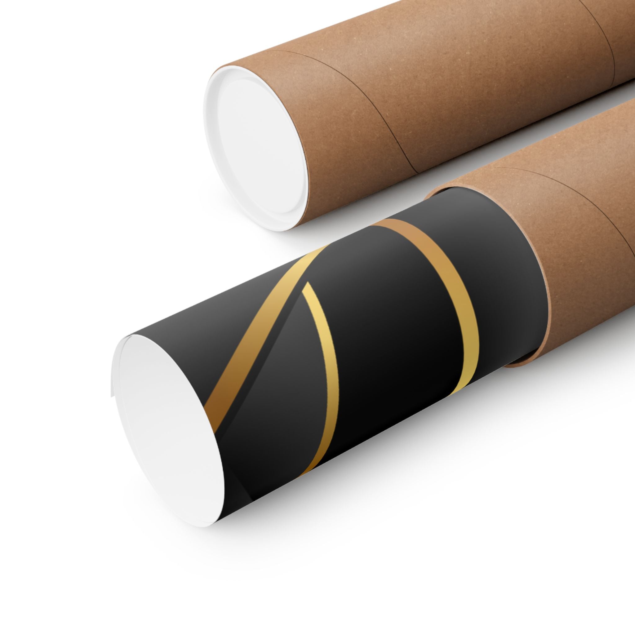The Art of Dimensions   Matte Vertical Poster — Black & Gold Abstract Geometric Wall Art