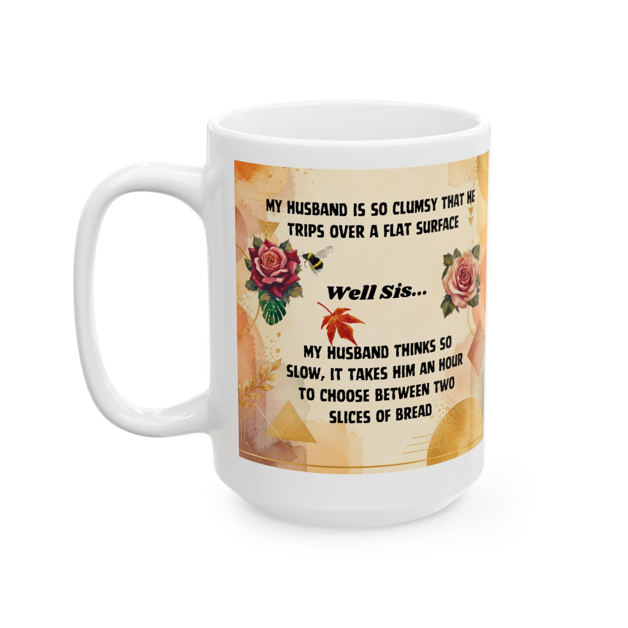 GIRL TALK series 2  Funny Rose Quote Mug | Floral Humorous Saying Ceramic Coffee Cup