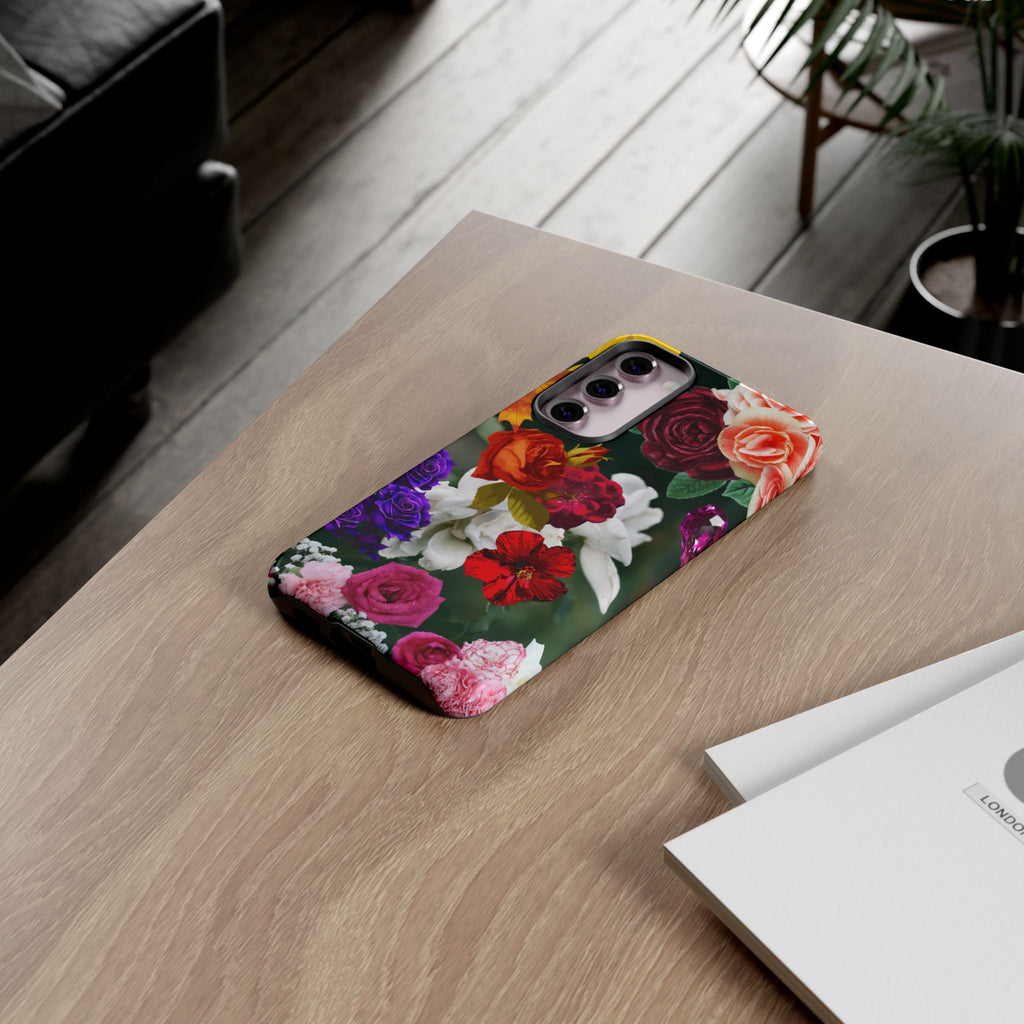 Vintage Mixed Roses Phone Case | Floral Tough Case