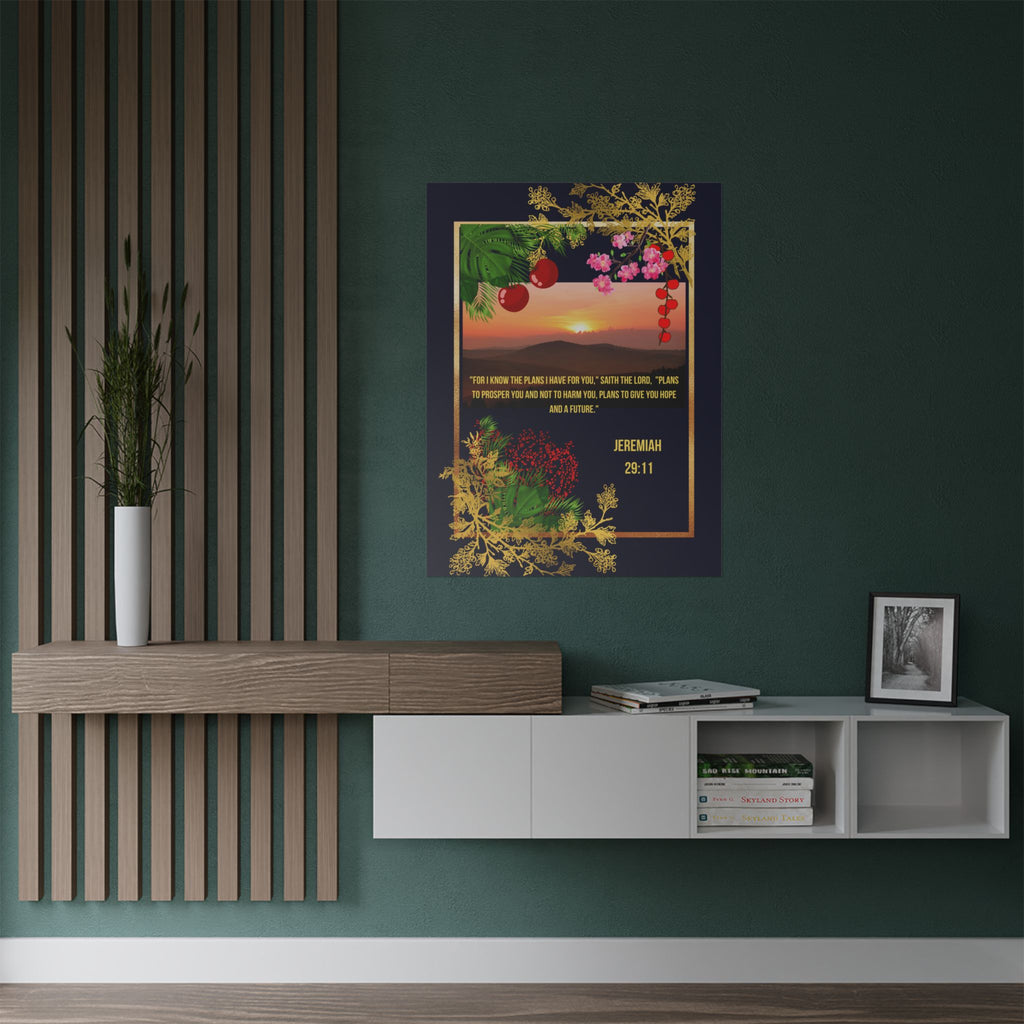 "Jeremiah 29:11"   Satin Poster — Inspirational Bible Verse Wall Art (300gsm)