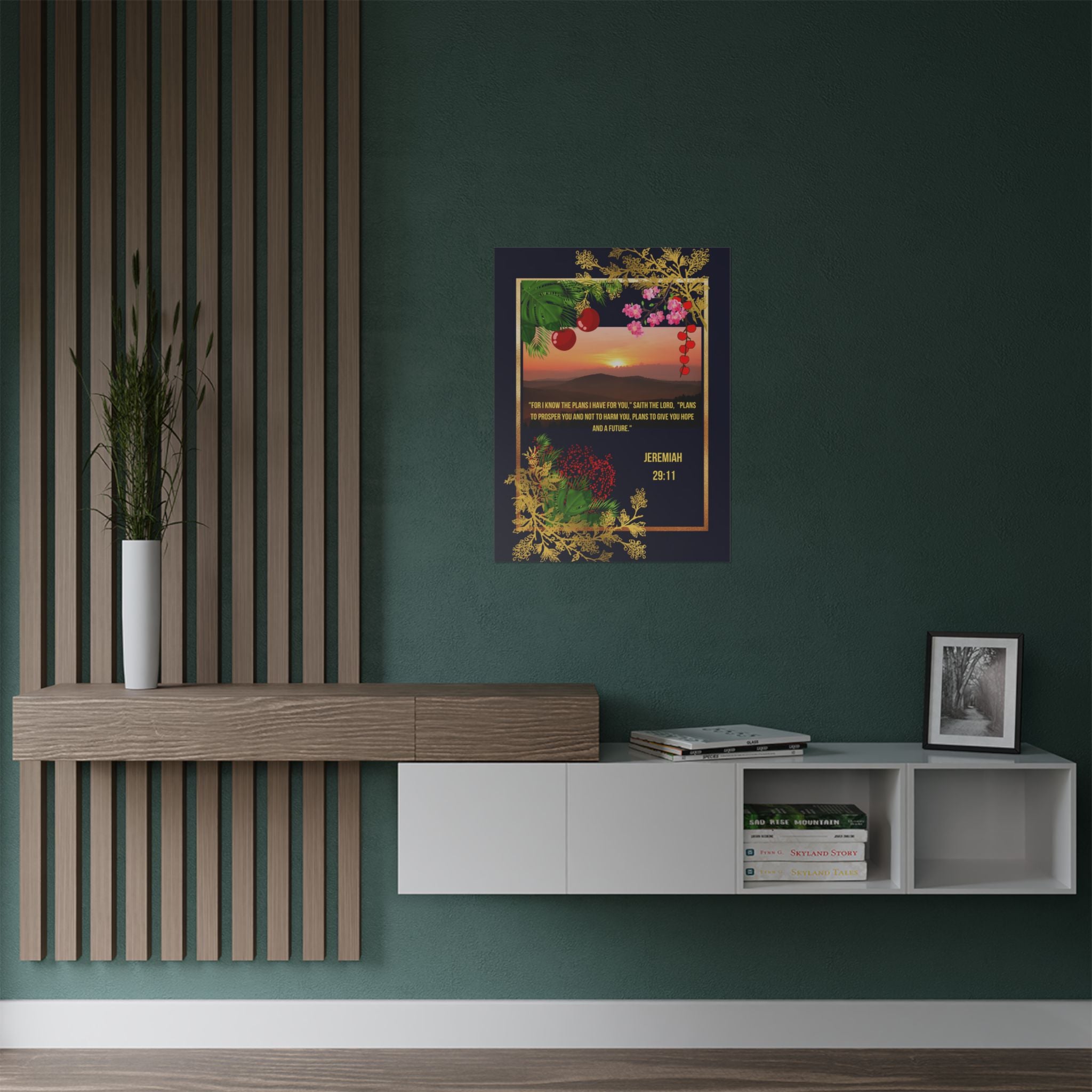 "Jeremiah 29:11"   Satin Poster — Inspirational Bible Verse Wall Art (300gsm)