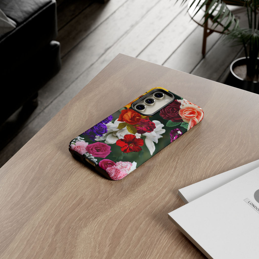 Vintage Mixed Roses Phone Case | Floral Tough Case