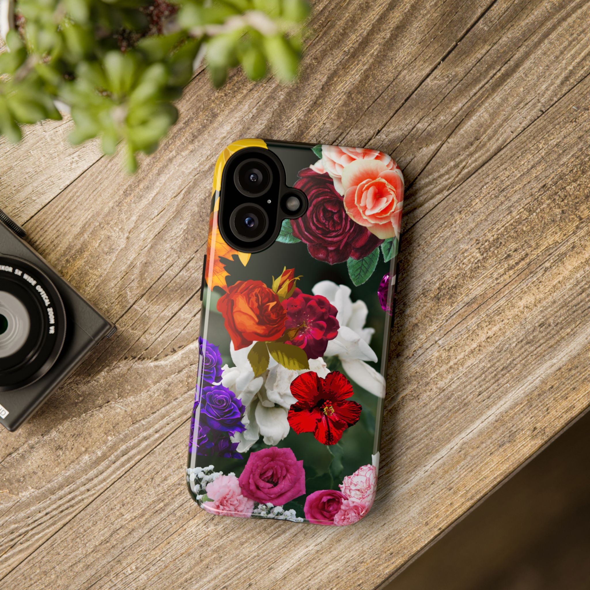 Vintage Mixed Roses Phone Case | Floral Tough Case