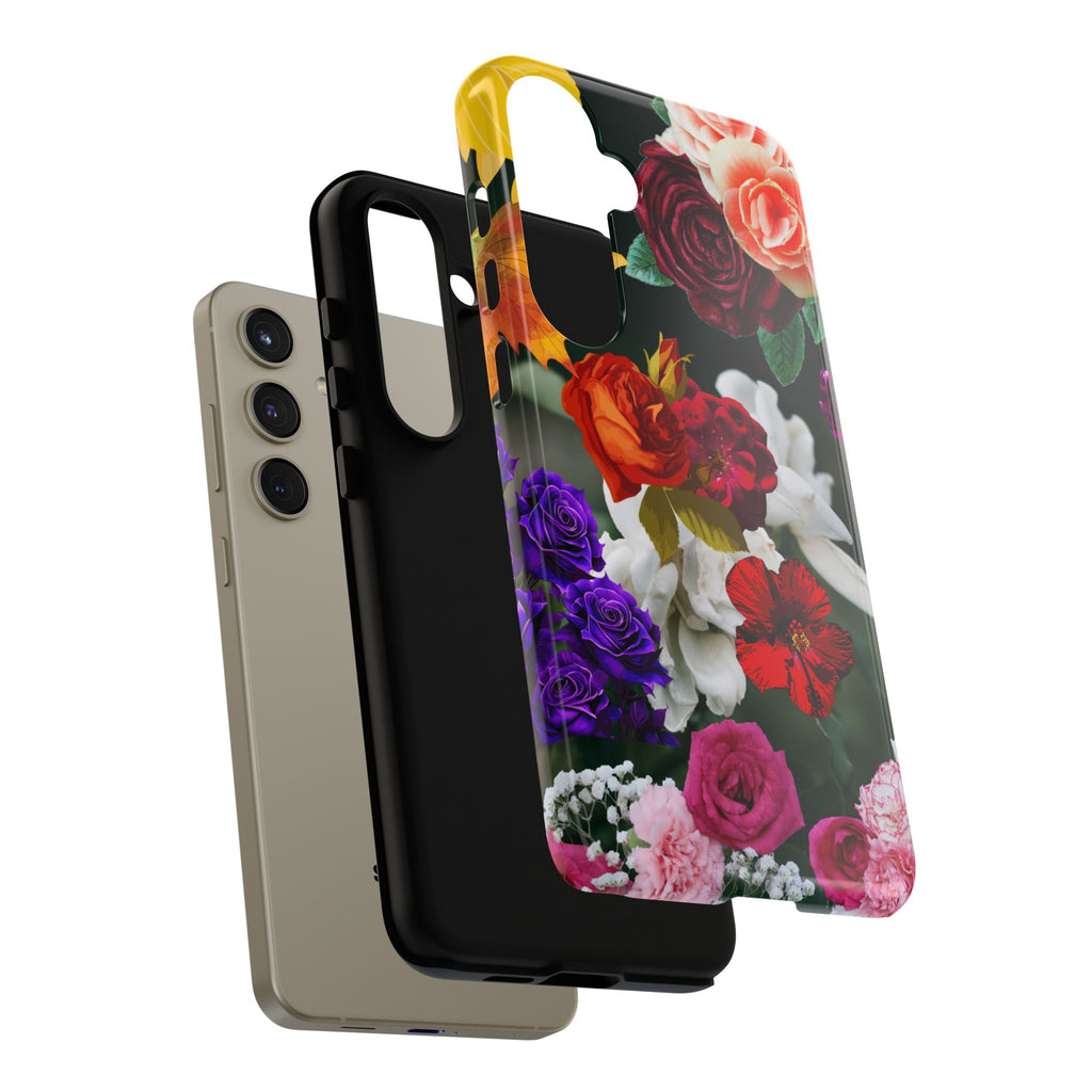 Vintage Mixed Roses Phone Case | Floral Tough Case