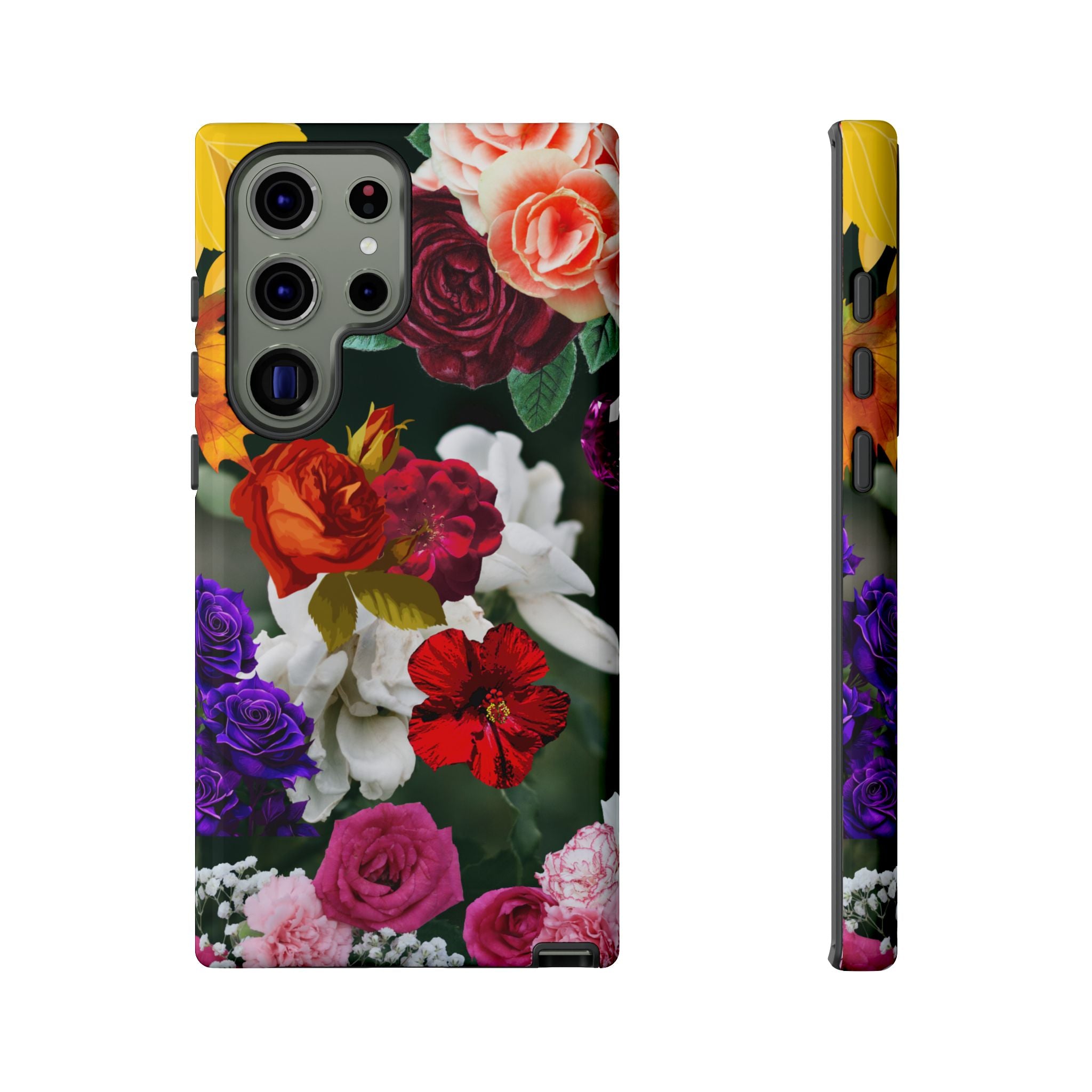 Vintage Mixed Roses Phone Case | Floral Tough Case