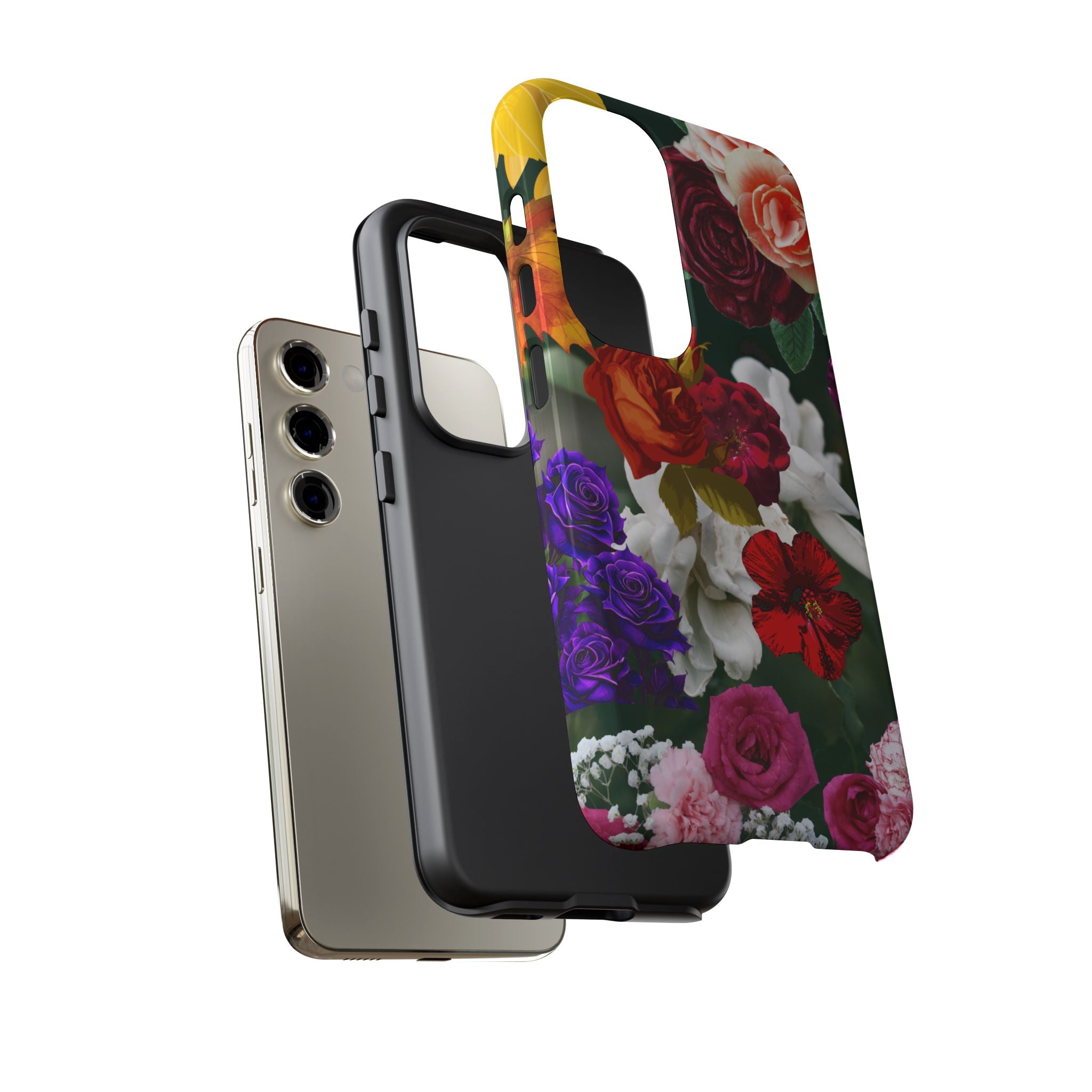 Vintage Mixed Roses Phone Case | Floral Tough Case