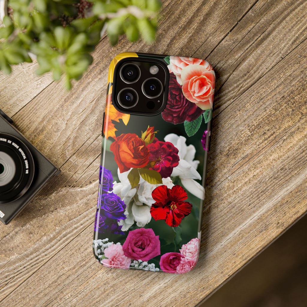 Vintage Mixed Roses Phone Case | Floral Tough Case