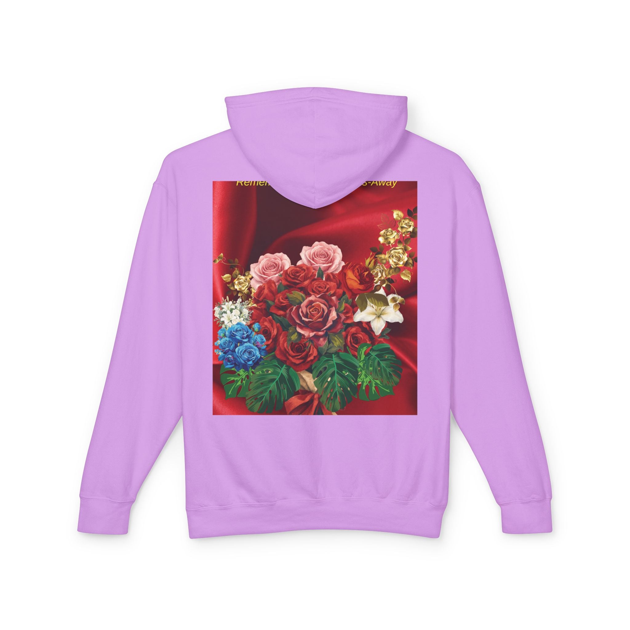 Floral Bouquet Hoodie — "Remember... I'm Just a Kiss-Away" Inspirational Floral Pullover