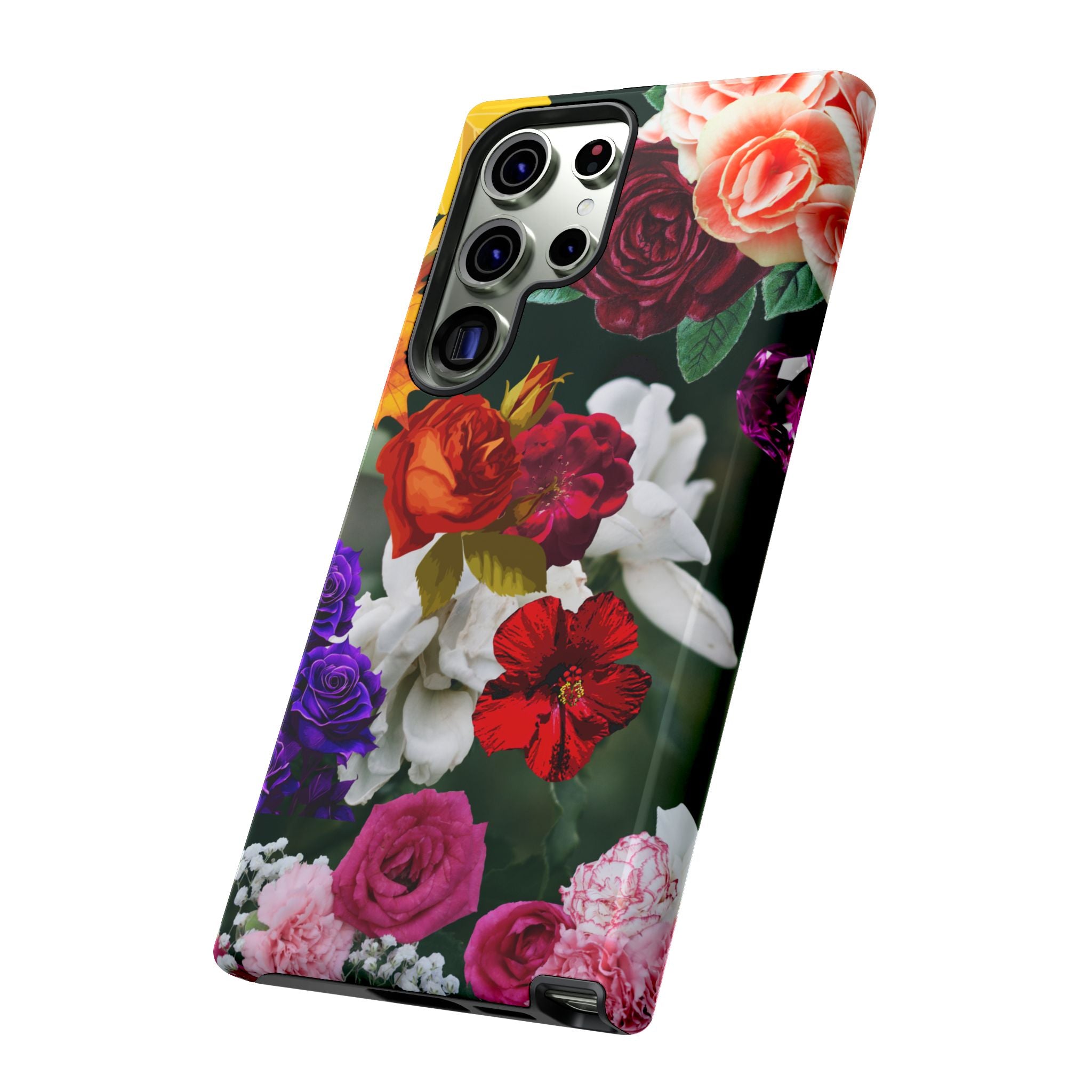 Vintage Mixed Roses Phone Case | Floral Tough Case