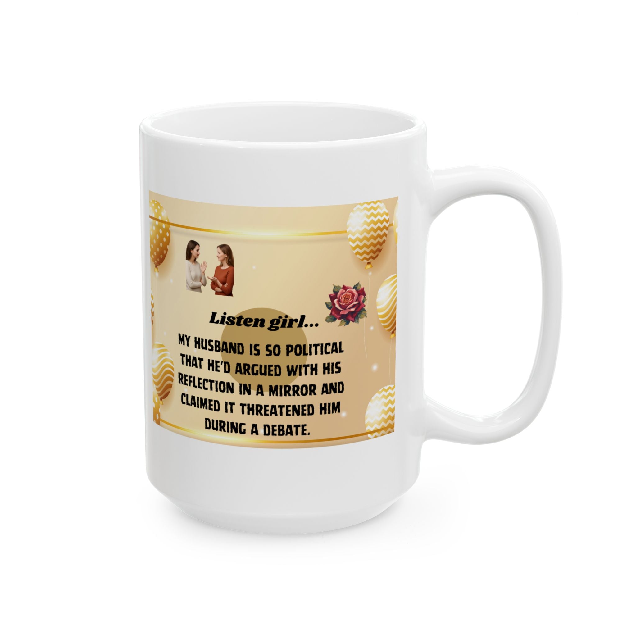 Girl Talk eye-catching detail Coffee Ceramic Mug