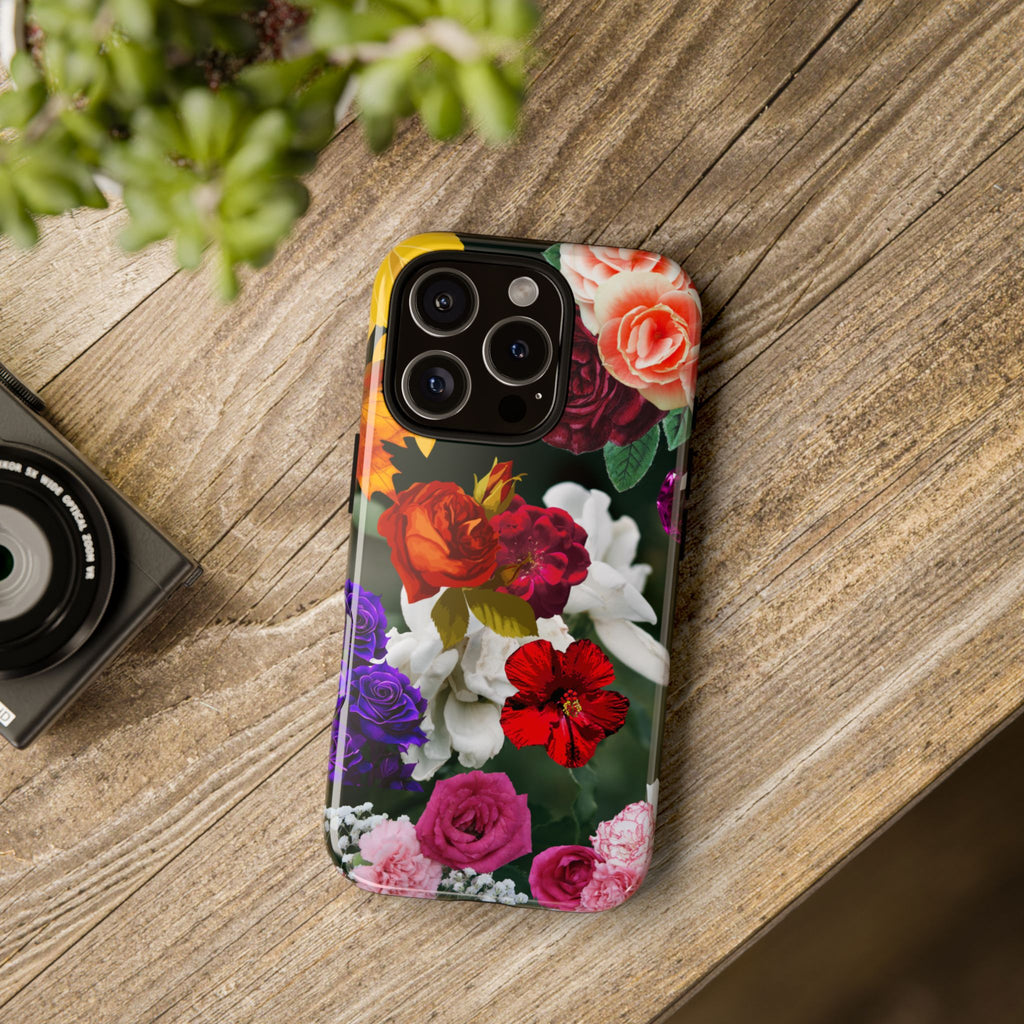 Vintage Mixed Roses Phone Case | Floral Tough Case