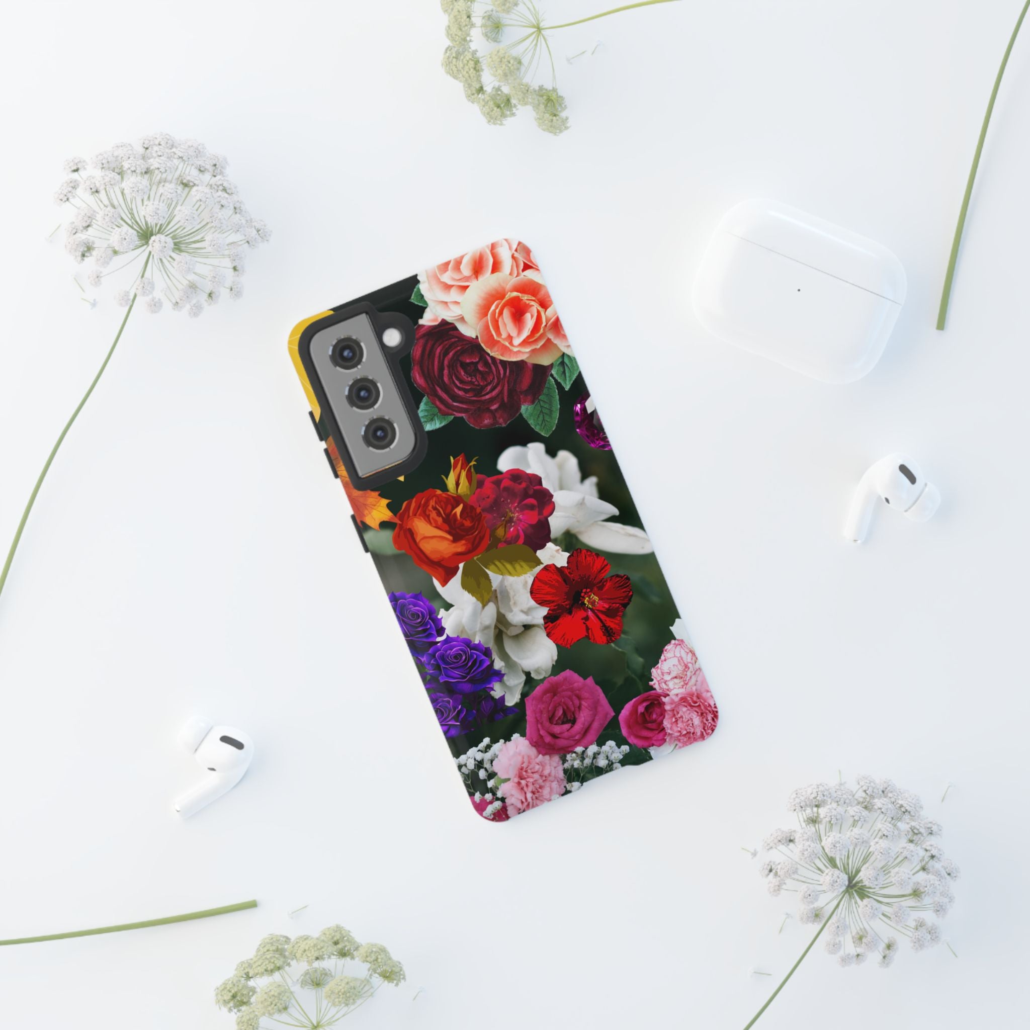 Vintage Mixed Roses Phone Case | Floral Tough Case