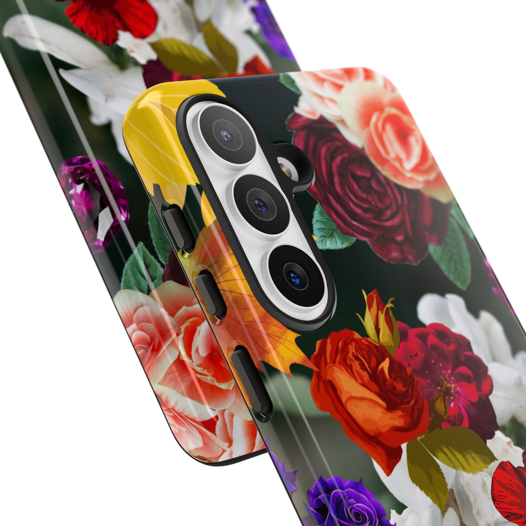 Vintage Mixed Roses Phone Case | Floral Tough Case