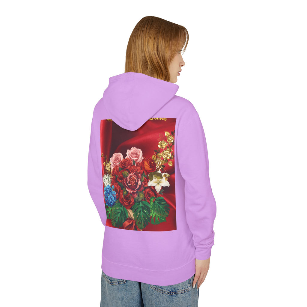 Floral Bouquet Hoodie — "Remember... I'm Just a Kiss-Away" Inspirational Floral Pullover