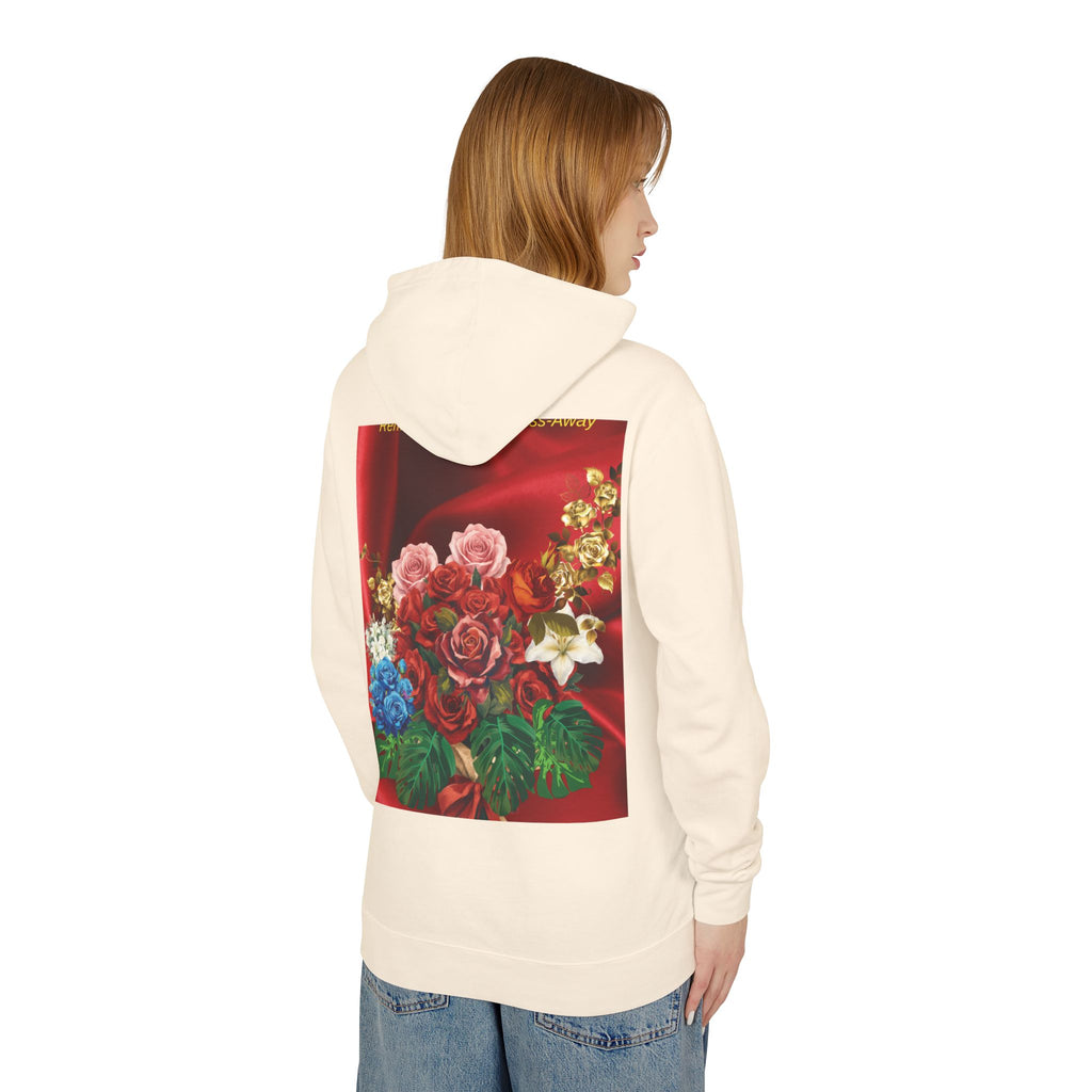 Floral Bouquet Hoodie — "Remember... I'm Just a Kiss-Away" Inspirational Floral Pullover