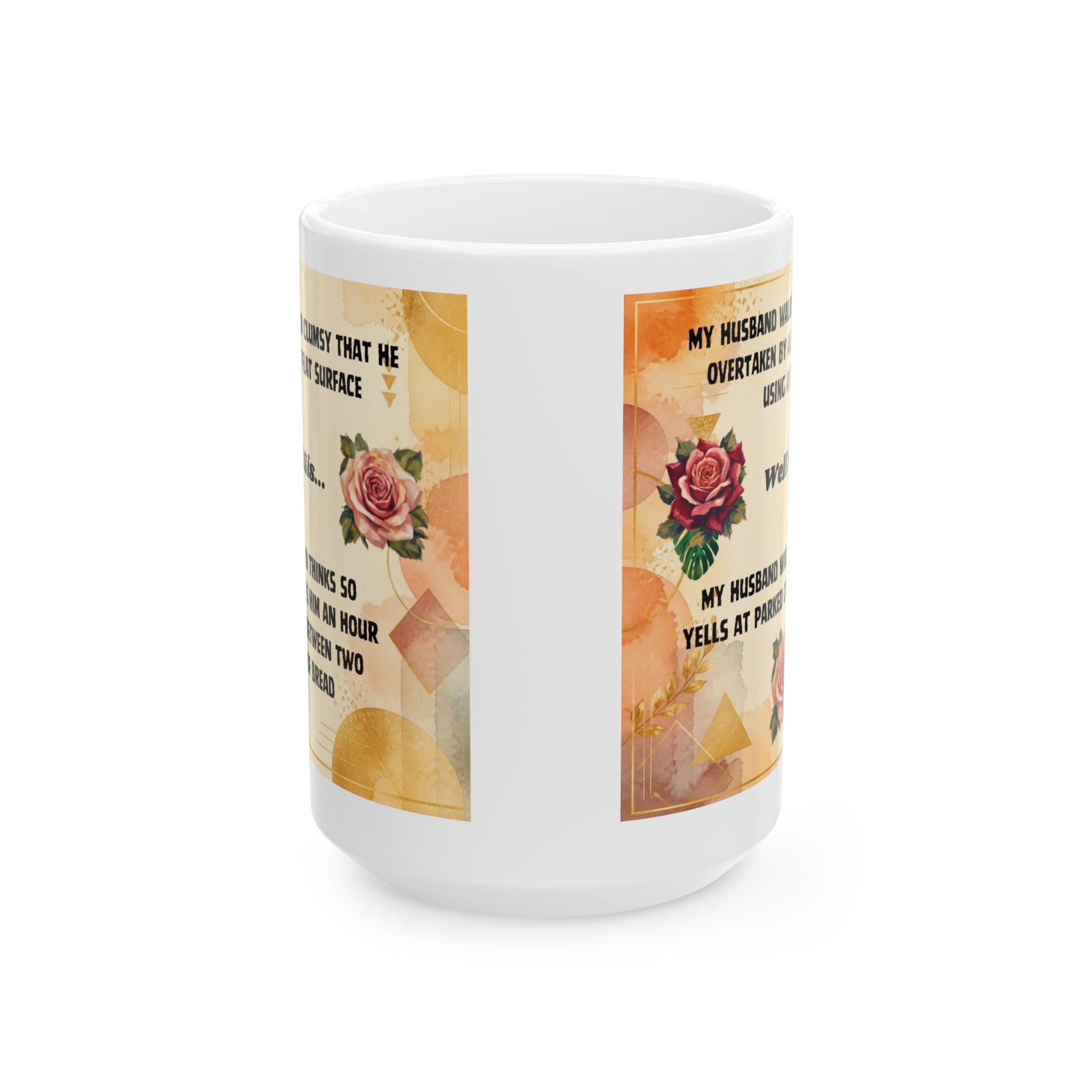 GIRL TALK series 2  Funny Rose Quote Mug | Floral Humorous Saying Ceramic Coffee Cup