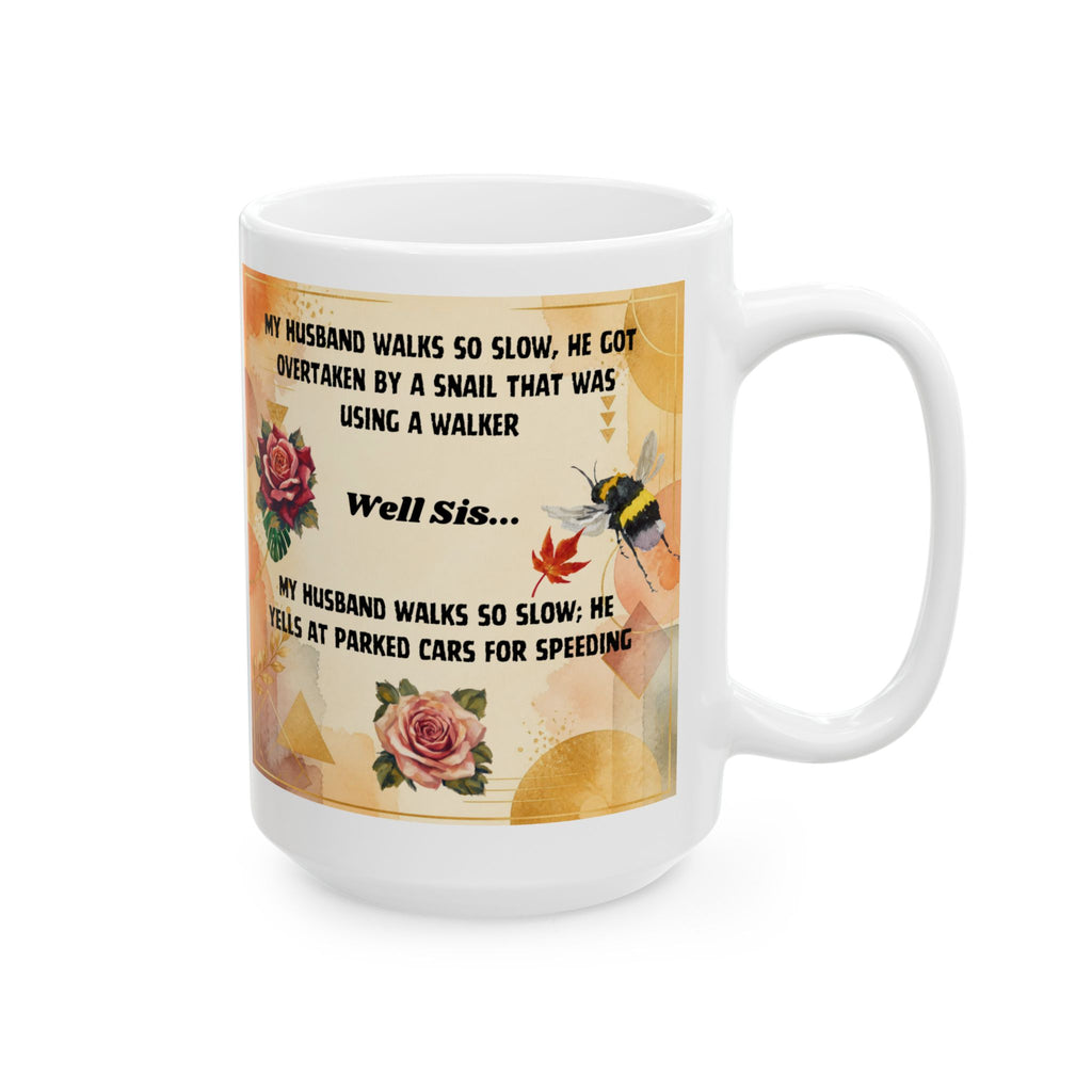 GIRL TALK series 2  Funny Rose Quote Mug | Floral Humorous Saying Ceramic Coffee Cup