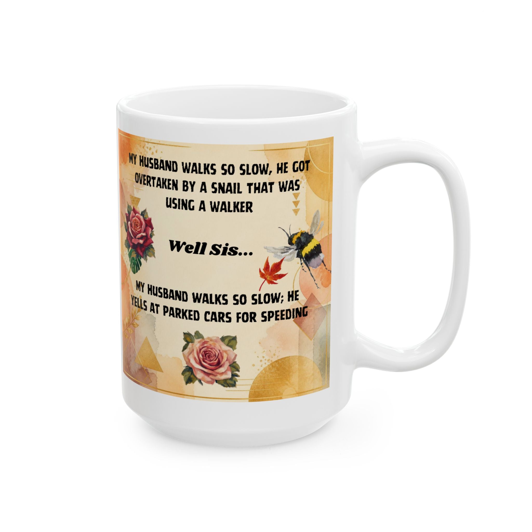 GIRL TALK series 2  Funny Rose Quote Mug | Floral Humorous Saying Ceramic Coffee Cup