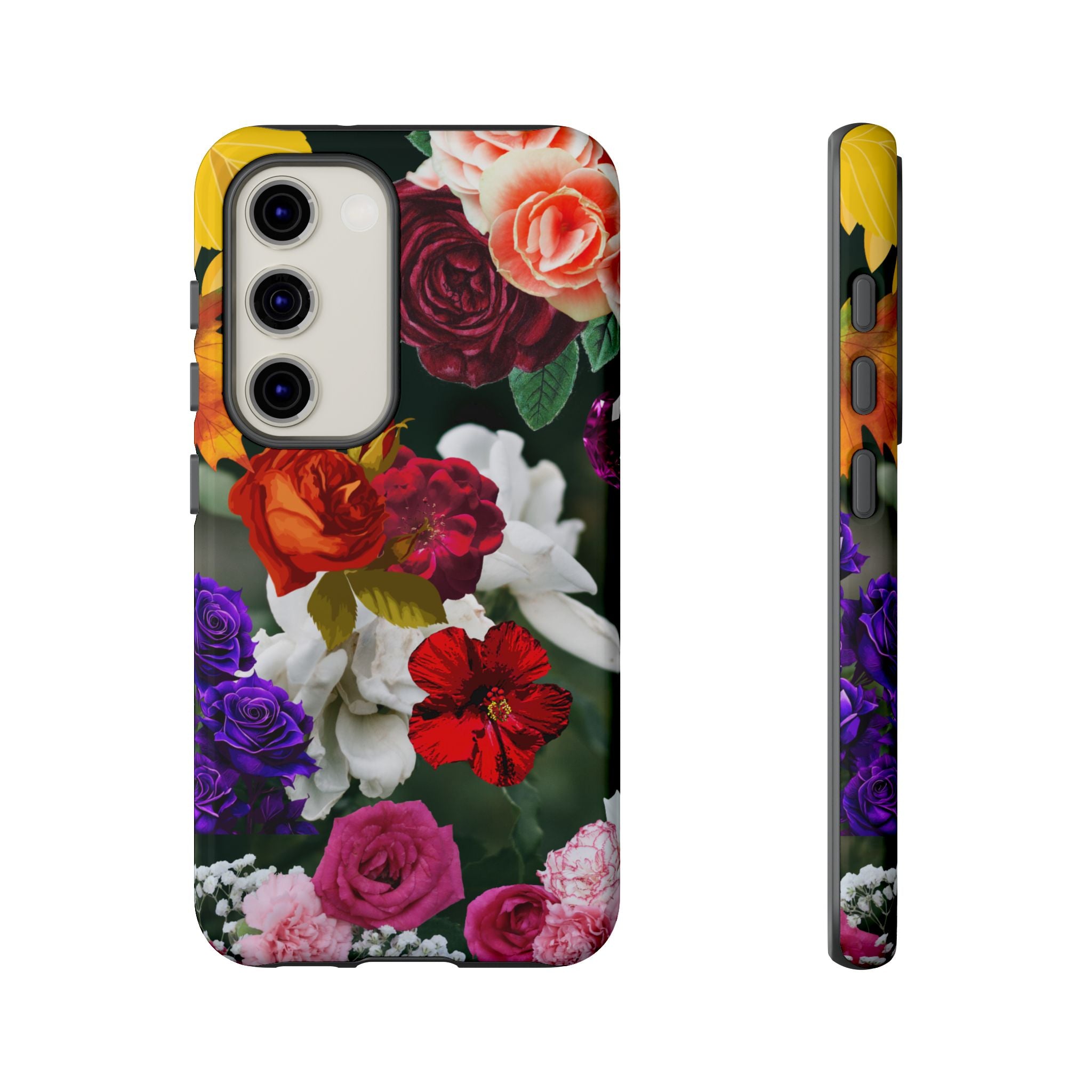 Vintage Mixed Roses Phone Case | Floral Tough Case