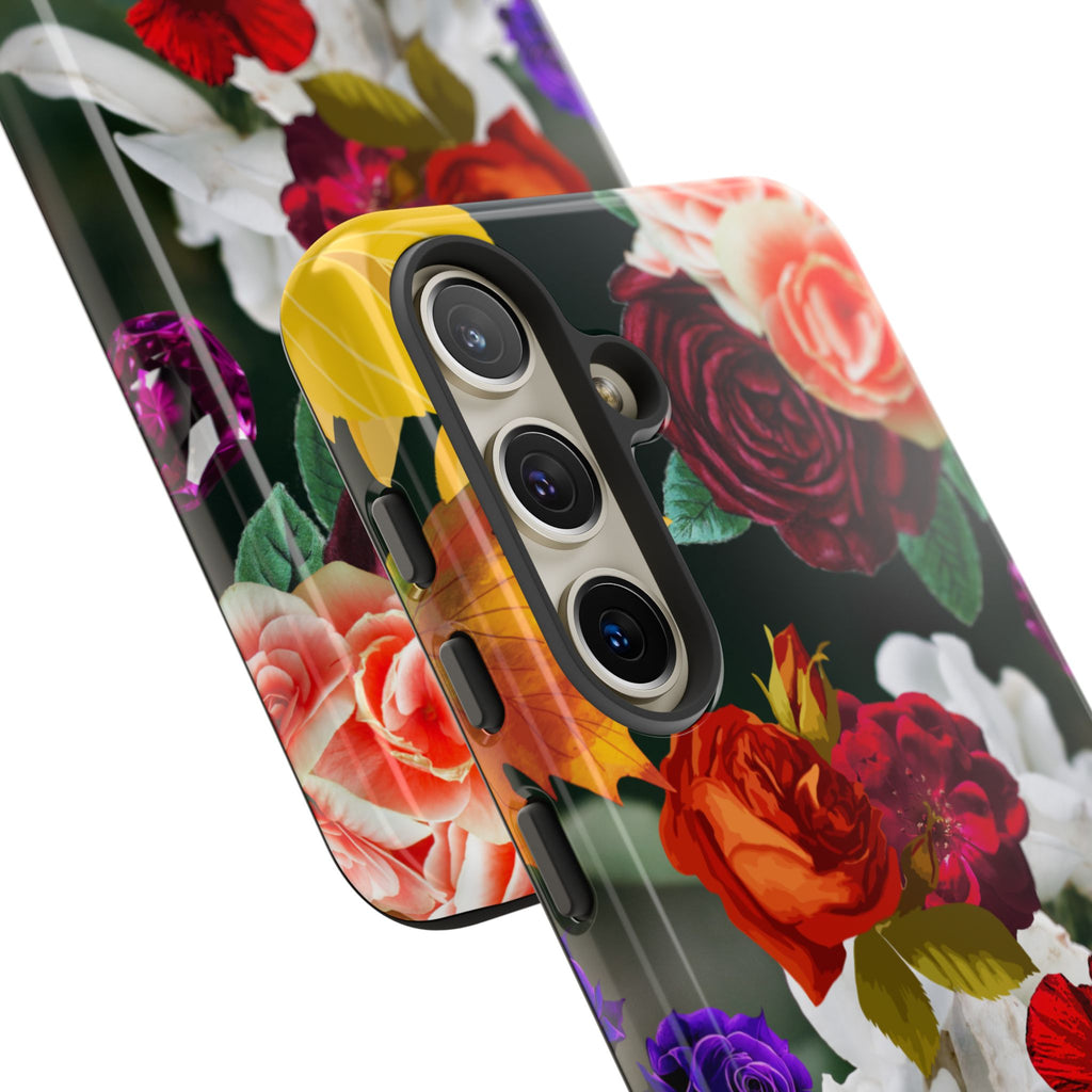Vintage Mixed Roses Phone Case | Floral Tough Case