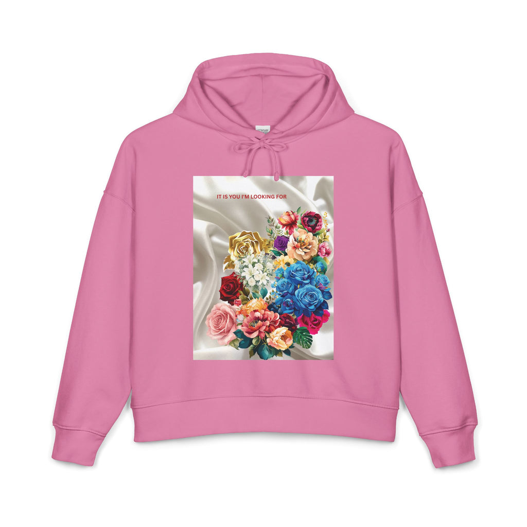 Floral Silk-Front & Back Hoodie — Vibrant Bouquet Graphic Women’s Hoodie